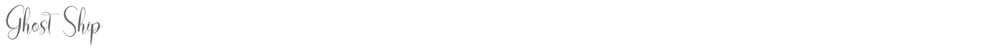 Sample characters Ghost Ship Font