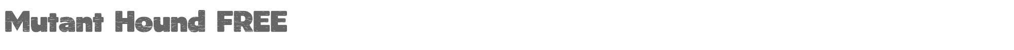 Sample characters Mutant Hound Font