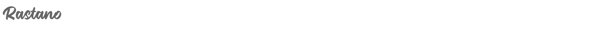 Sample characters Rastano Font