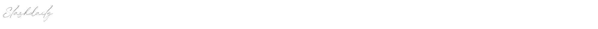 Sample characters Slashdaily Font
