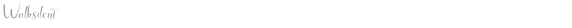 Sample characters Walksilent Font