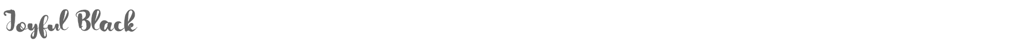 Sample characters Joyful Black Font