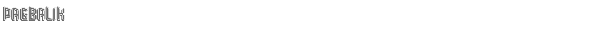 Sample characters Pagbalik Font
