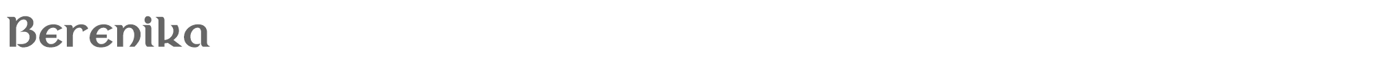 Sample characters Berenika Font