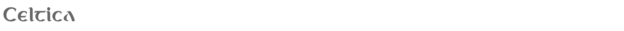 Sample characters Celtica Font