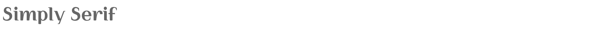 Sample characters Simply Serif Font