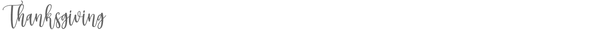 Sample characters Thanksgiving Font