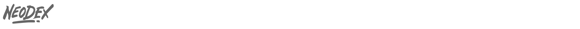 Sample characters Neodex Font