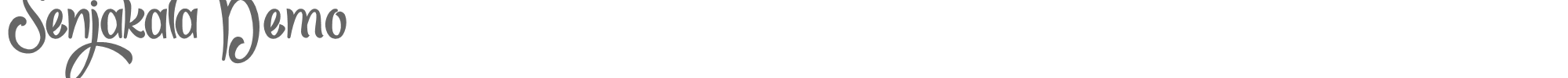 Sample characters Senjakala Font