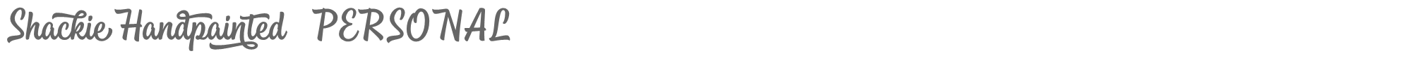 Sample characters Shackie Handpainted Font