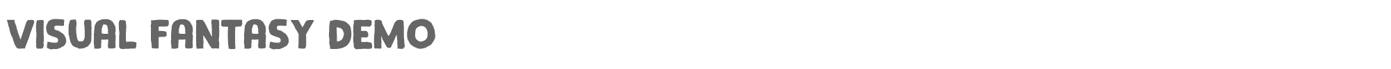 Sample characters Visual Fantasy Font