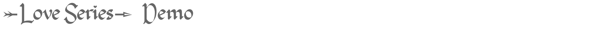 Sample characters Love Series Font
