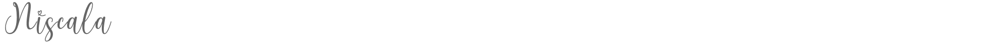 Sample characters Niscala Font
