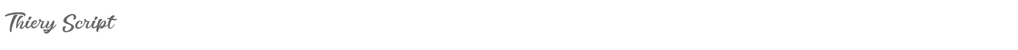 Sample characters Thiery Script Font