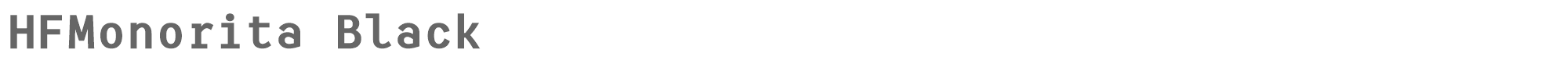 Sample characters HF Monorita Font