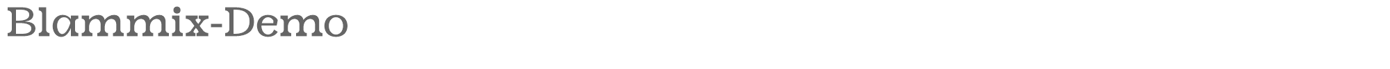 Sample characters Blammix Font