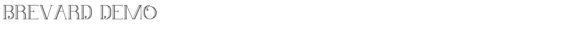 Sample characters Brevard Font