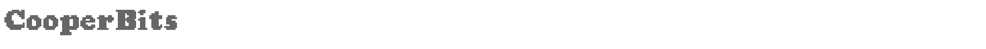 Sample characters Cooper Bits Font