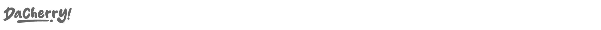 Sample characters Dacherry Font