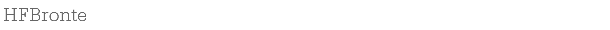 Sample characters HF Bronte Font