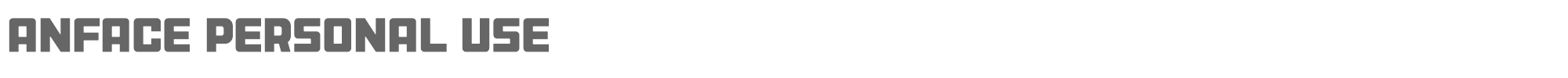 Sample characters Anface Font