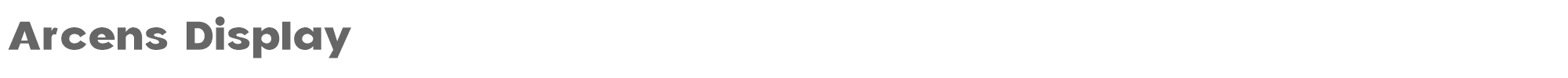 Sample characters Arcens Display Font
