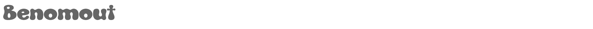 Sample characters Benomout Font