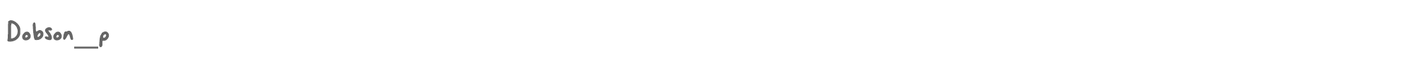 Sample characters Dobson Font