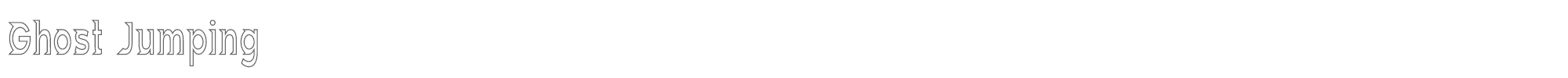 Sample characters Ghost Jumping Font