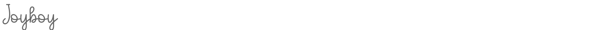 Sample characters Joyboy Font
