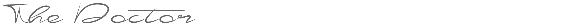 Sample characters The Doctor Font