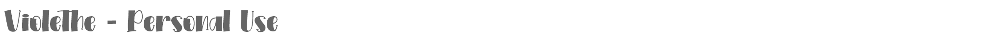 Sample characters Violethe Font