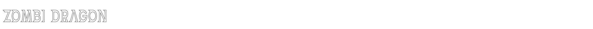 Sample characters Zombi Dragon Font