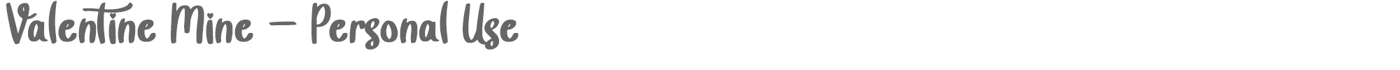 Sample characters Valentine Mine Font