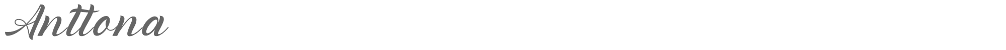 Sample characters Anttona Font