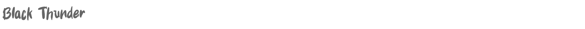 Sample characters Black Thunder Font