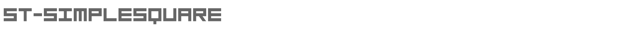 Sample characters ST Simple Square Font