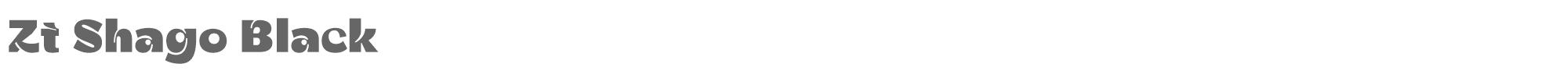Sample characters Zt Shago Font
