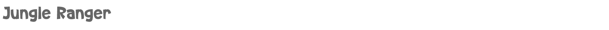 Sample characters Jungle Ranger Font