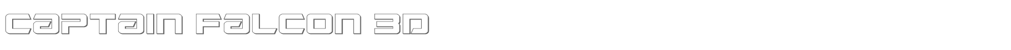 Captain Falcon captainfalcon3d.ttf font preview