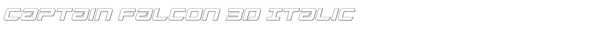 Captain Falcon captainfalcon3dital.ttf font preview