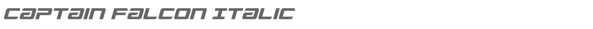 Captain Falcon captainfalconital.ttf font preview