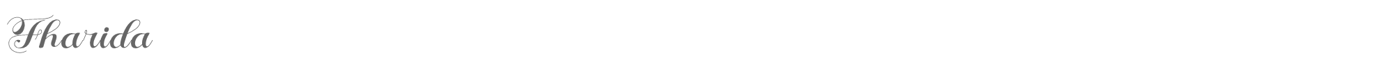 Sample characters Fharida Font