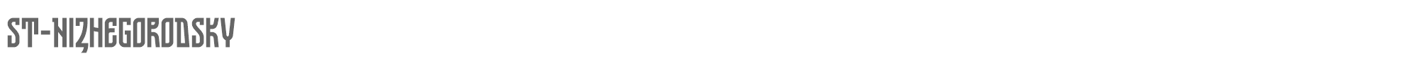 Sample characters ST Nizhegorodsky Font