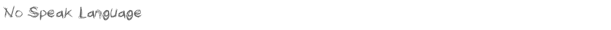 Sample characters No Speak Language Font