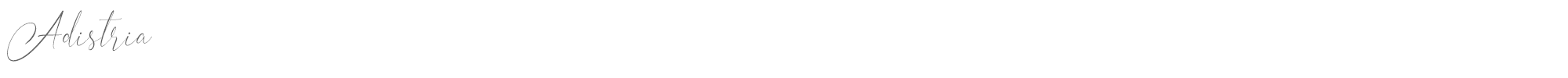 Sample characters Adistria Font