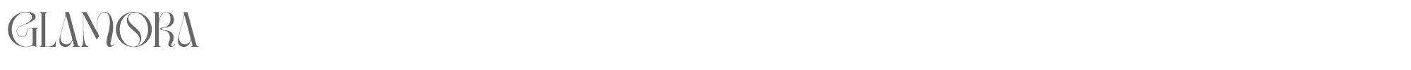 Sample characters Glamora Font