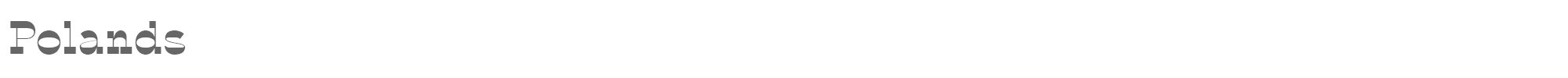 Sample characters Polands Font