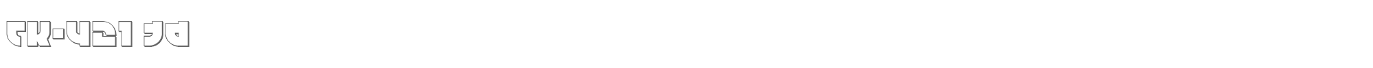 TK-421 tk4213d.ttf font preview