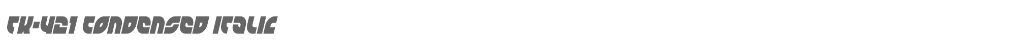 TK-421 tk421condital.ttf font preview